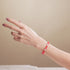 Cardinal | .925 Sterling Silver | Deluxe Firefly Glass Mushroom Bracelet